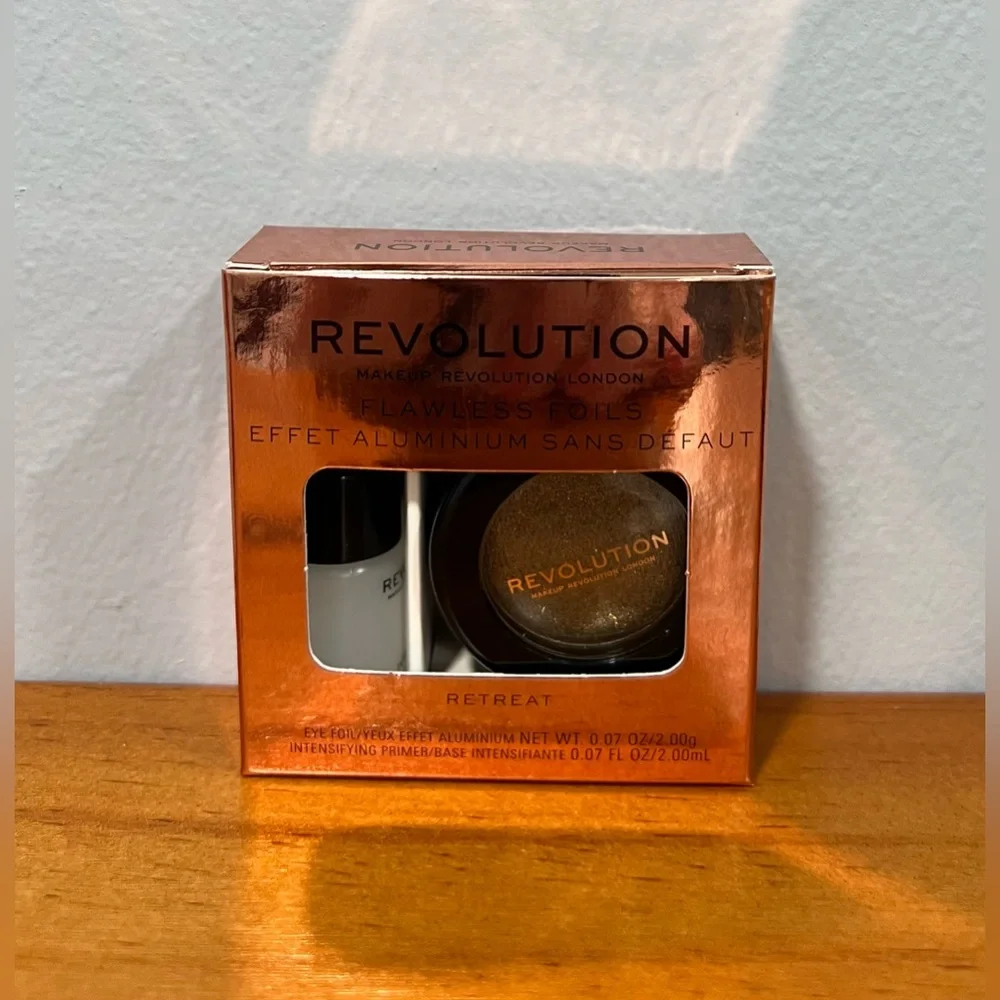 MAKEUP REVOLUTION NIB Lot Of 3 Flawless Foils Metallic Eyeshadow In Retreat